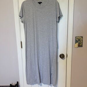 J. Crew Heather Gray Midi T-Shirt Dress